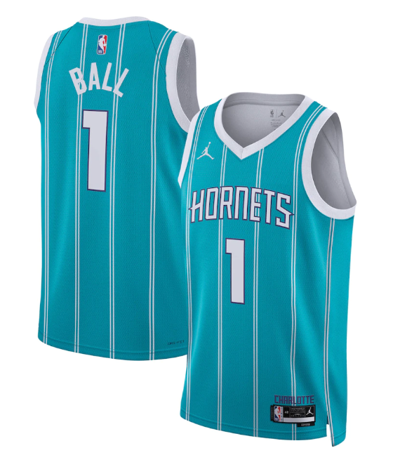 Men's Charlotte Hornets #1 LaMelo Ball Teal Swingman Stitched Basketball Jersey Men's Charlotte Hornets #1 LaMelo Ball Teal Swingman Stitched Basketball Jersey